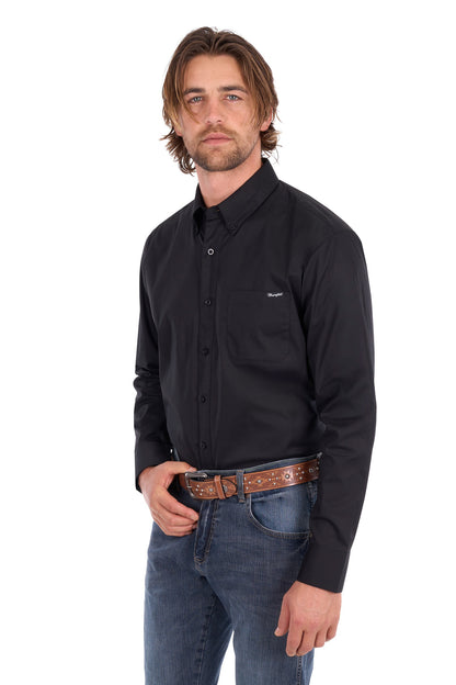 Wrangler Men’s Flex Tech 1-Pocket Button Down L/S Shirt