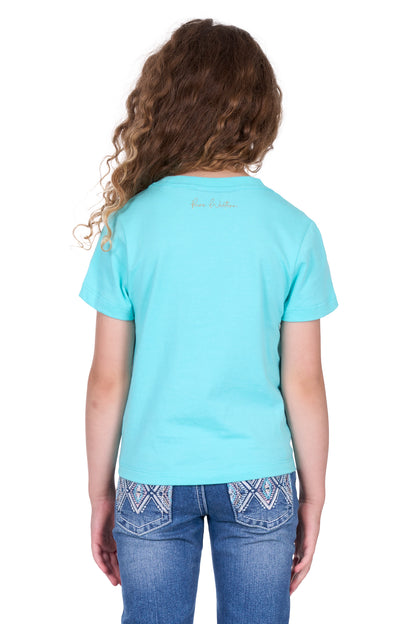 Pure Western Girl's Clover Ss Tee