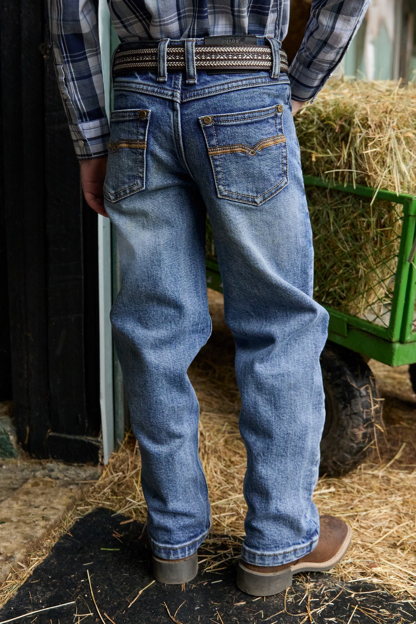 Pure Western Boy's Hawkins Straight Leg Jean - Moonshine