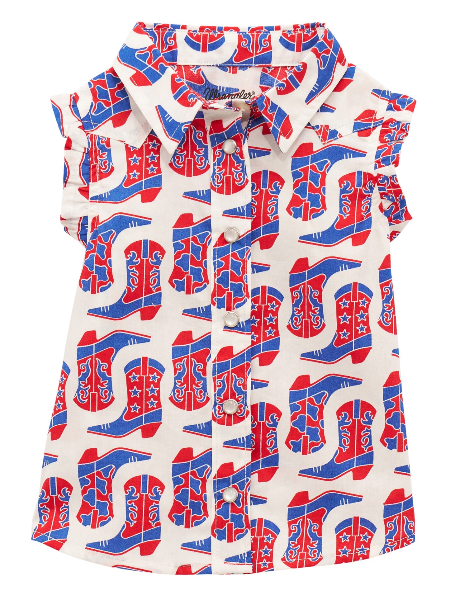 Wrangler Baby Girls Sleeveless Ruffle Shirt