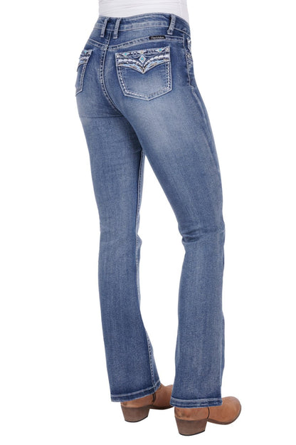 Pure Western Women's Jemma Hi Rise Bootcut Jean - 30L