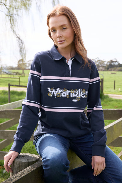 Wrangler Women's Daisy Stripe Rugby