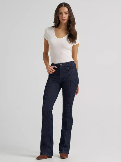 Wrangler Women's Bespoke Pintuck Bootcut Jean - 30L