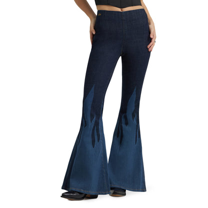 Wrangler x Lainey Wilson Women's Flame Pull On Bell Bottom Jeans
