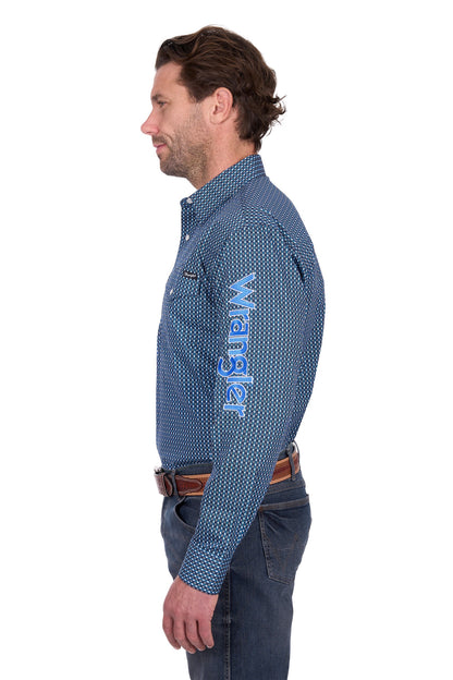 Wrangler Men's Kyle Logo L/S Shirt
