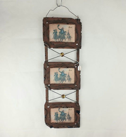 "Metal Triple Frame