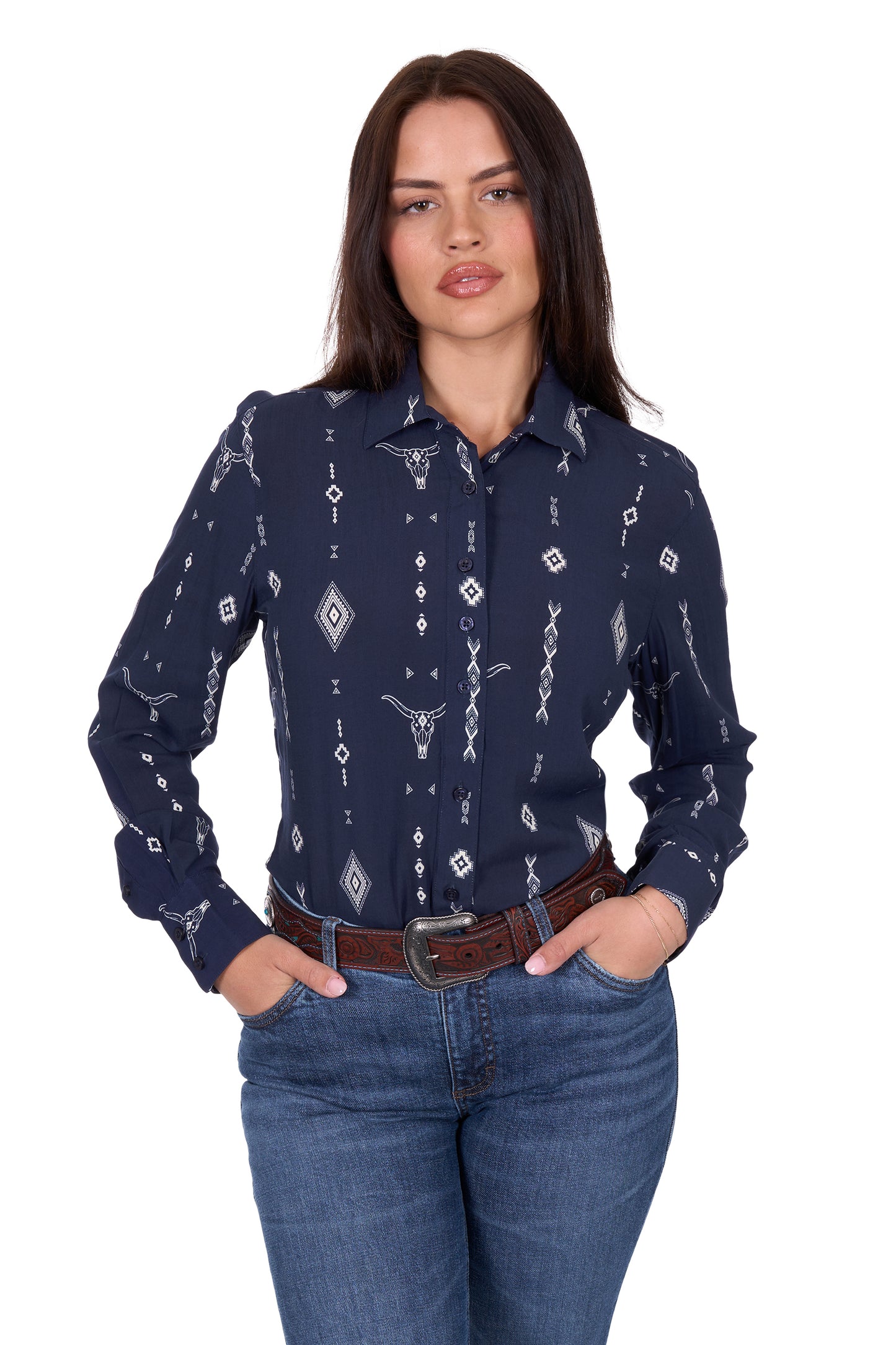 Wrangler Women's Austin Print L/S Shirt