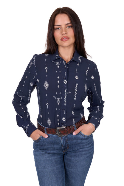 Wrangler Women's Austin Print L/S Shirt