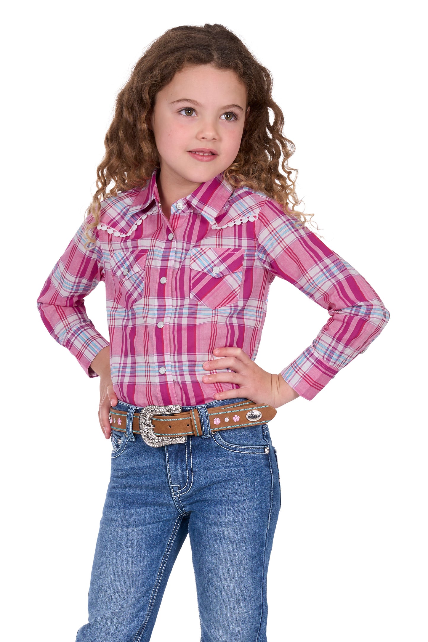 Pure Western Girl's Leni L/S Shirt