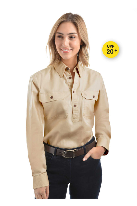 Thomas Cook Unisex Light Drill 1/2 Plckt L/S Shirt