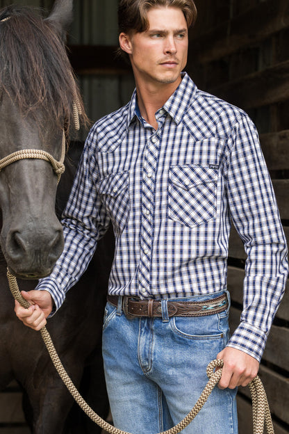 Pure Western Men’s George Check Western L/S Shirt