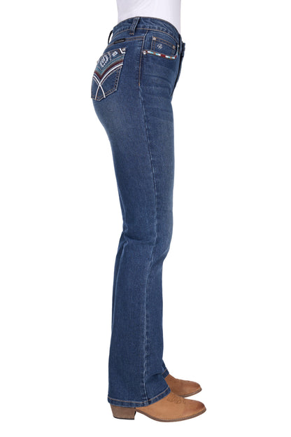 Pure Western Women's Mary Hi Rise Bootcut Jean - 32L