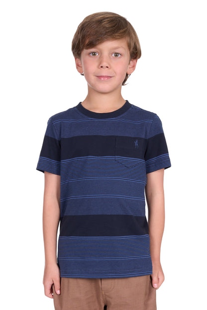 Thomas Cook Boy's Edward Stripe 1 Pocket Ss Tee