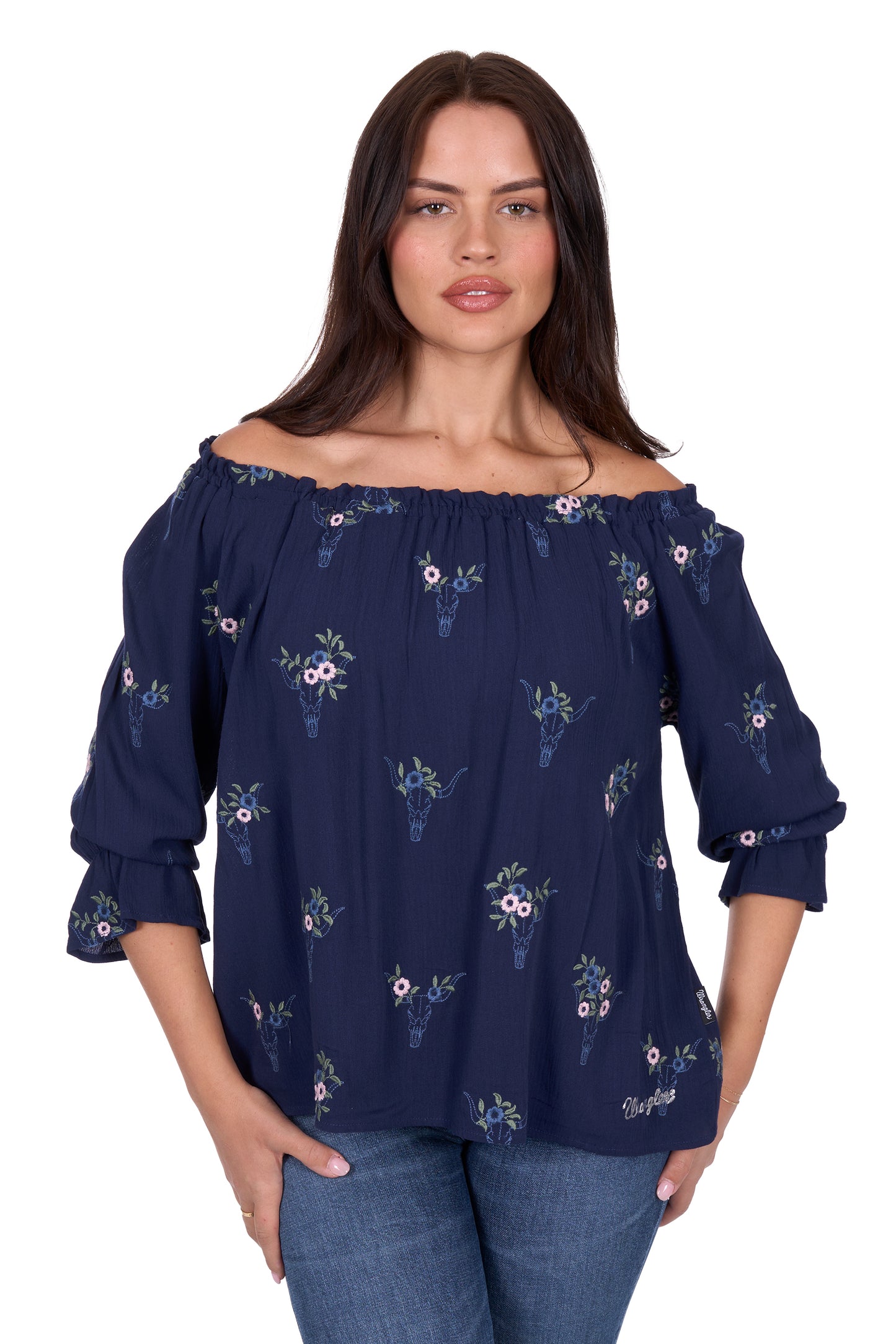 Wrangler Women's Camilla 3/4 Sleeve Blouse