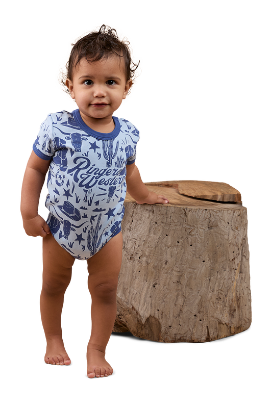 Ringers Western Babies Boot Scootin Ss Romper