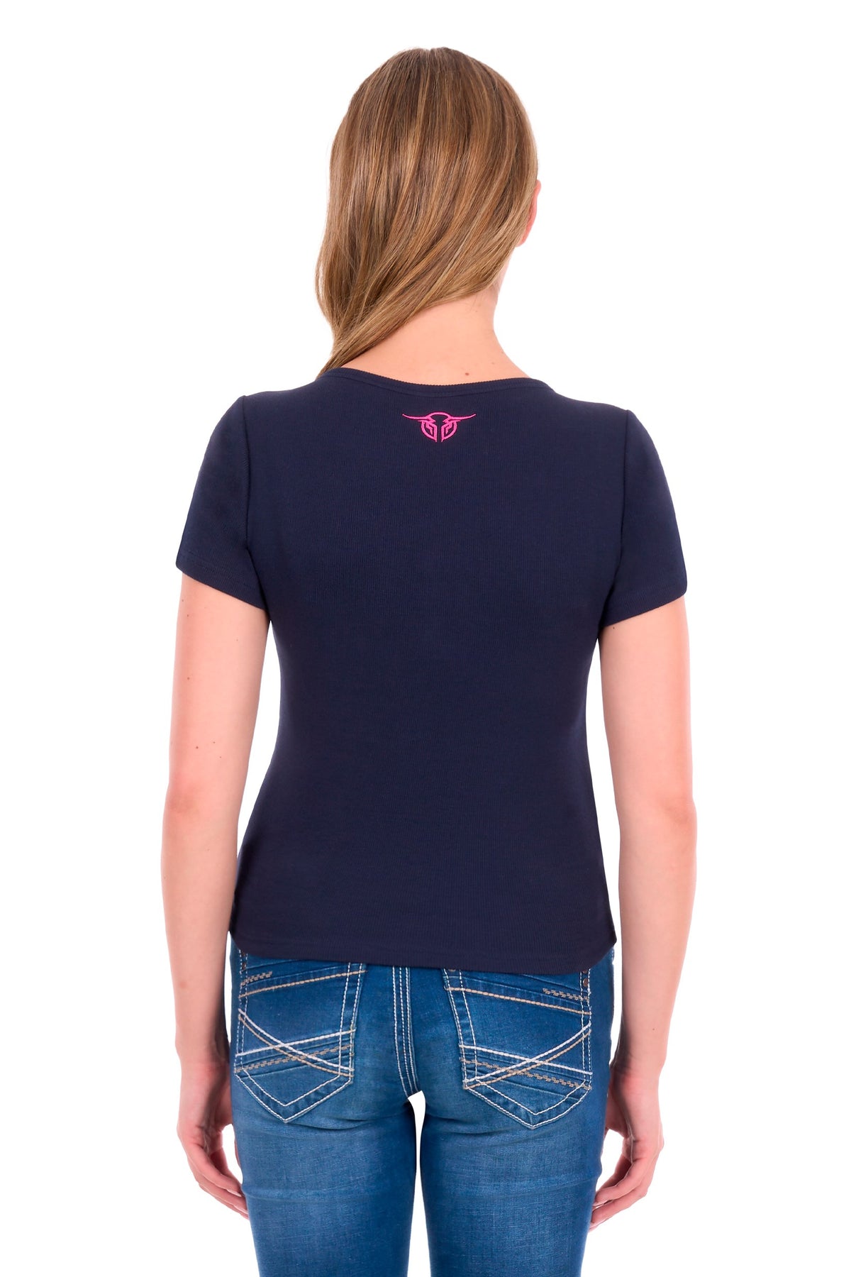 Bullzye Women’s Freda Rib Henley Tee
