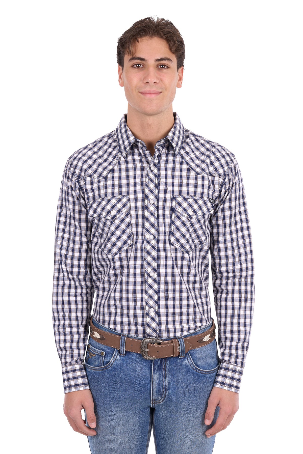 Pure Western Men’s George Check Western L/S Shirt