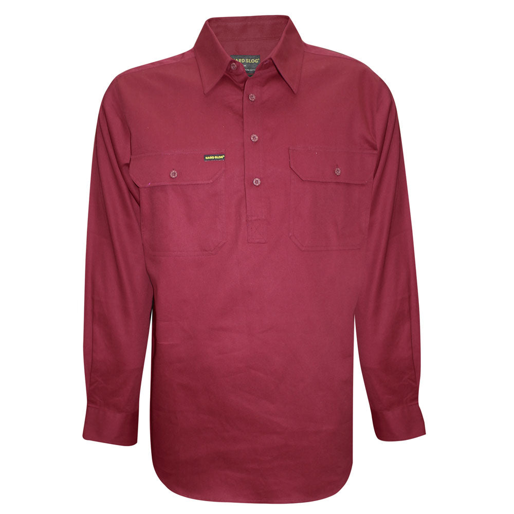 Hard Slog Men's Half Placket Shirt