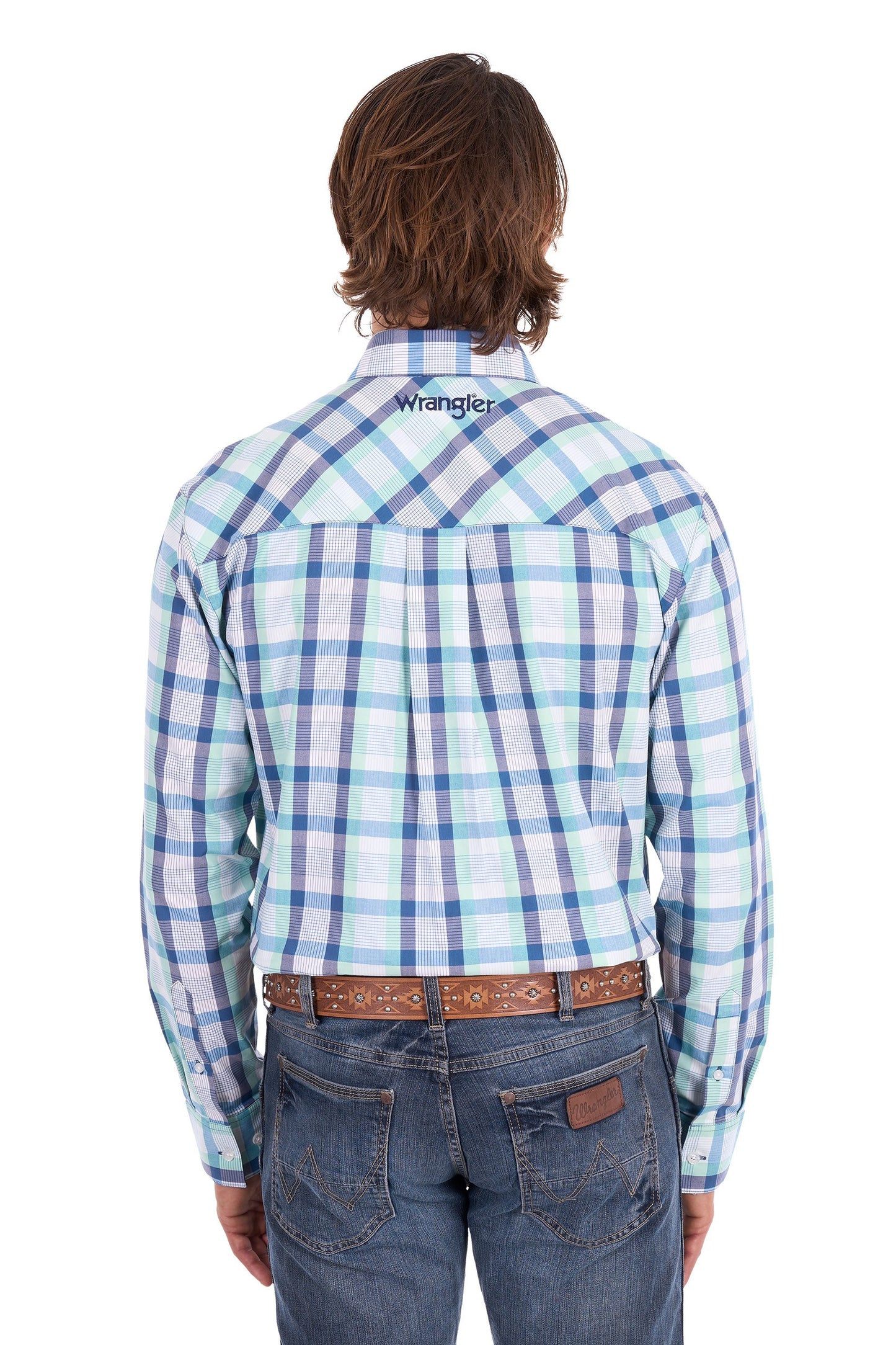 Wrangler Men’s Dale Check 1-Pocket Button Down L/S Shirt
