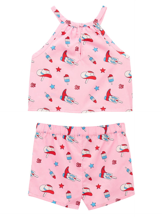 Wrangler Little Girl’s Western Print Shorts Set