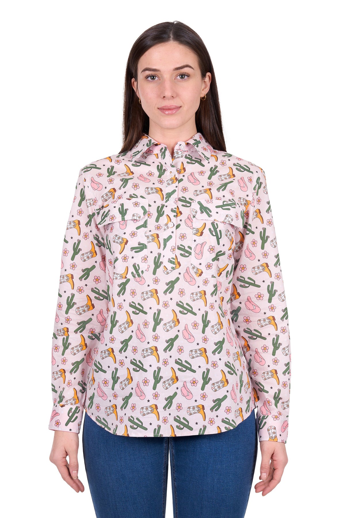 Hard Slog Women's Cleo 1/2 Placket L/S Shirt