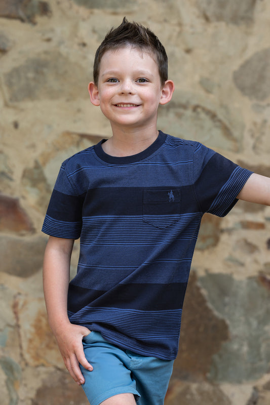 Thomas Cook Boy's Edward Stripe 1 Pocket Ss Tee