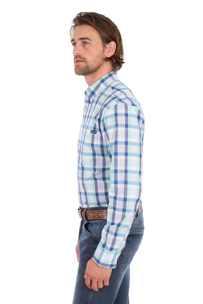 Wrangler Men’s Dale Check 1-Pocket Button Down L/S Shirt