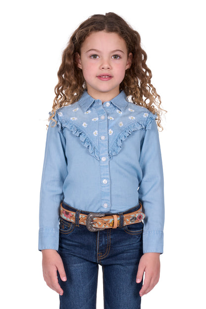 Pure Western Girl's Pheobe L/S Shirt