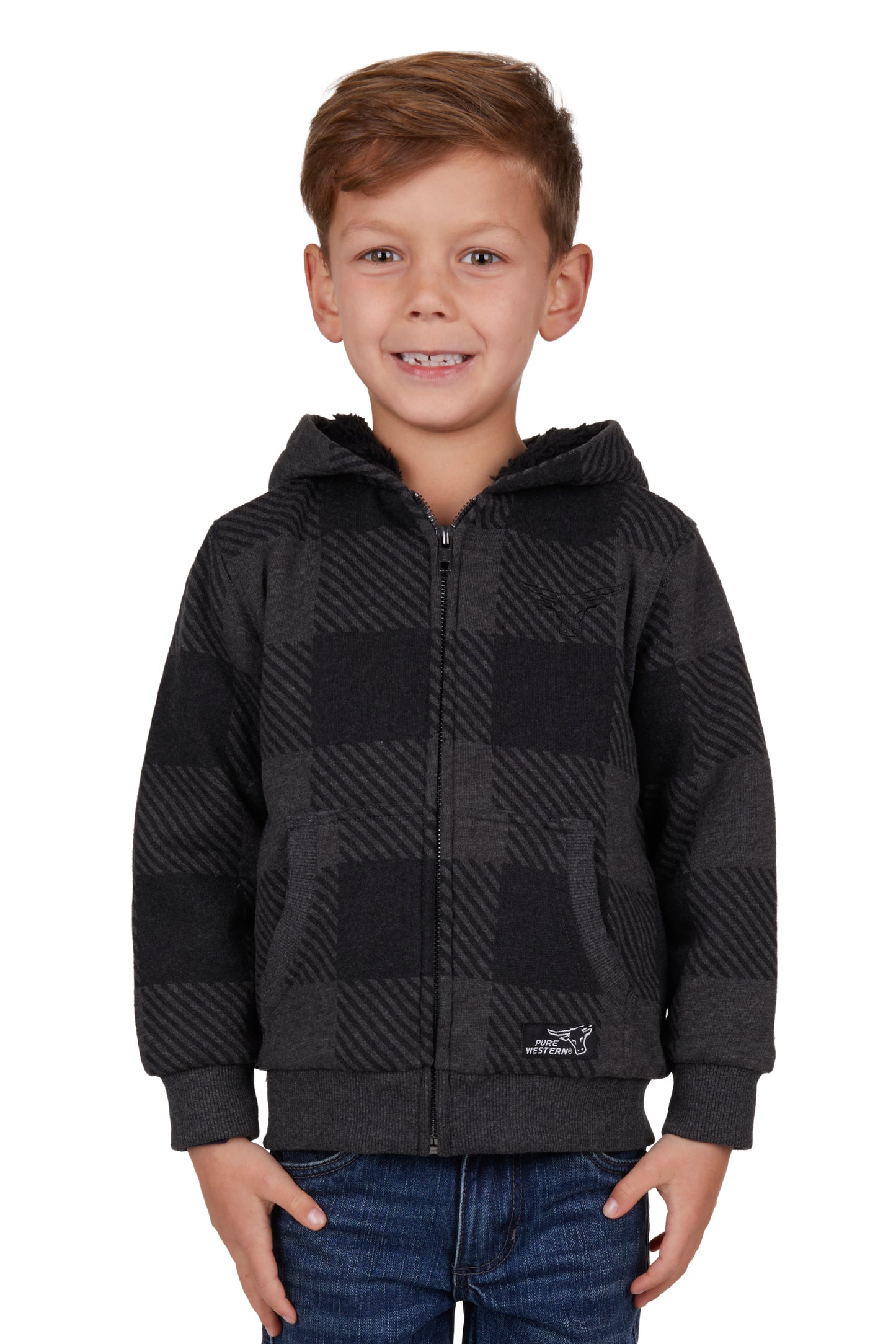 Pure Western Boy's Tonkins Zip Up Hoodie