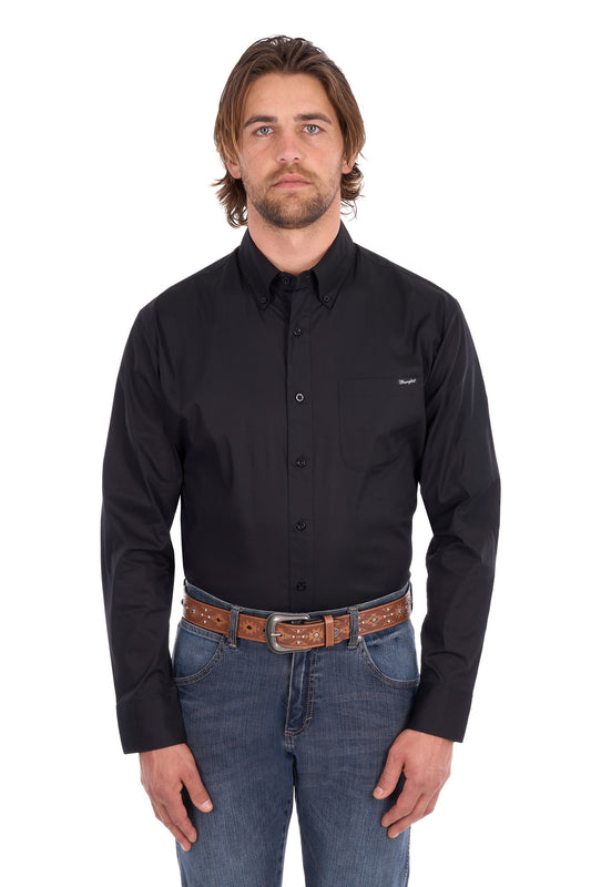 Wrangler Men’s Flex Tech 1-Pocket Button Down L/S Shirt