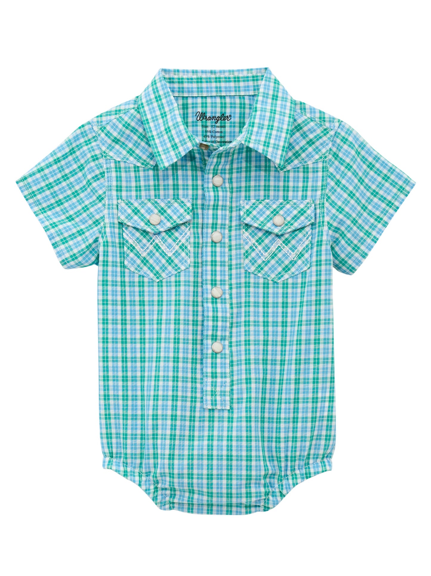 Wrangler Baby Boy Short Sleeve Western Snap Bodysuit