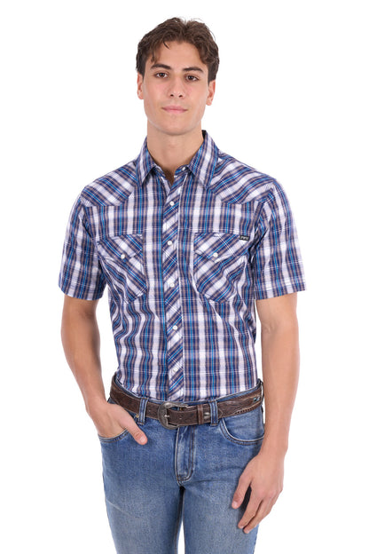 Pure Western Men’s Larry Check Western Ss Shirt