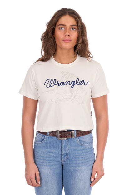 Wrangler Women’s Cindy Crop Ss Tee