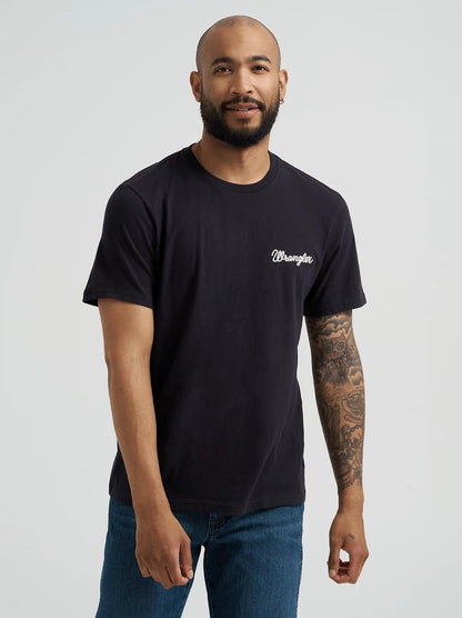 Wrangler Men's Steer Black Ss Tee