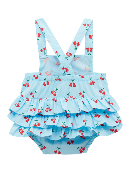 Wrangler Baby Girls Boot Cherry Ruffle Onesie