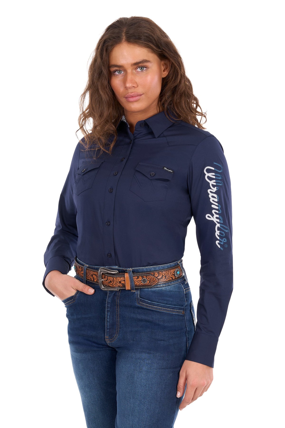 Wrangler Women’s Hazel Logo Western L/S Shirt