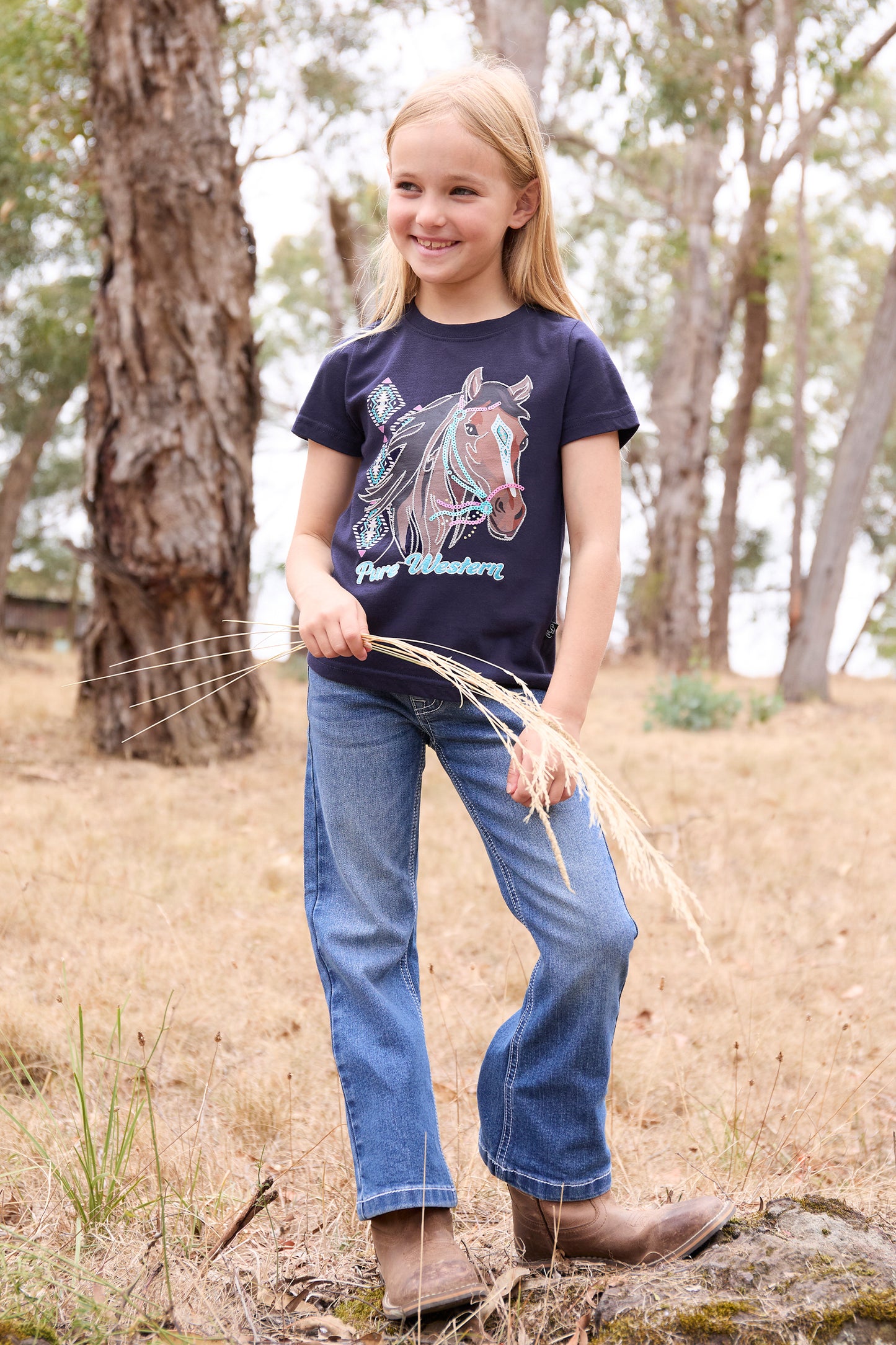 Pure Western Girl's Ashlyn Ss Tee