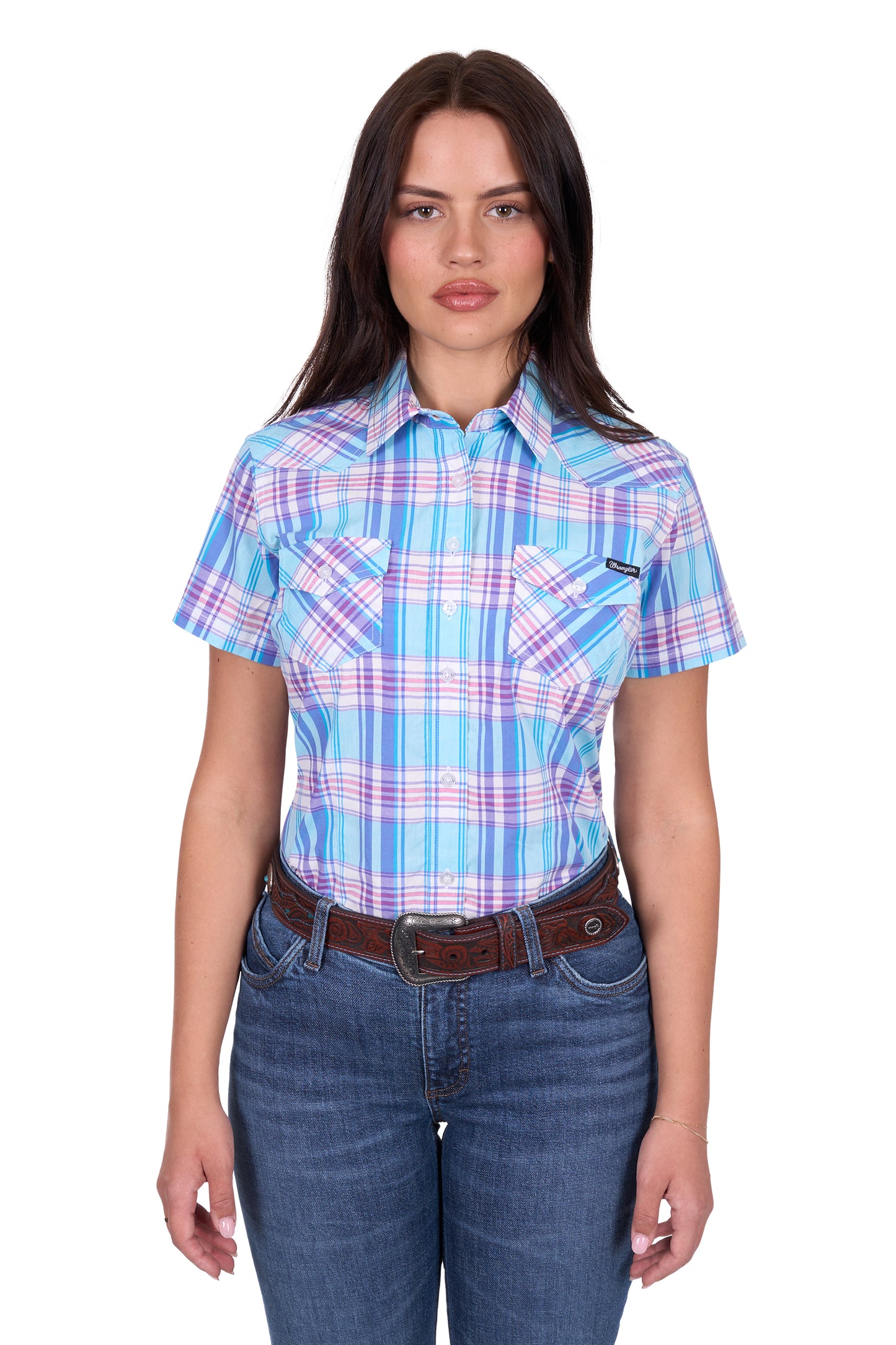 Wrangler Women's Emily Check Ss Shirt