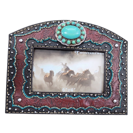 Montana West Turquoise Concho Picture Frame