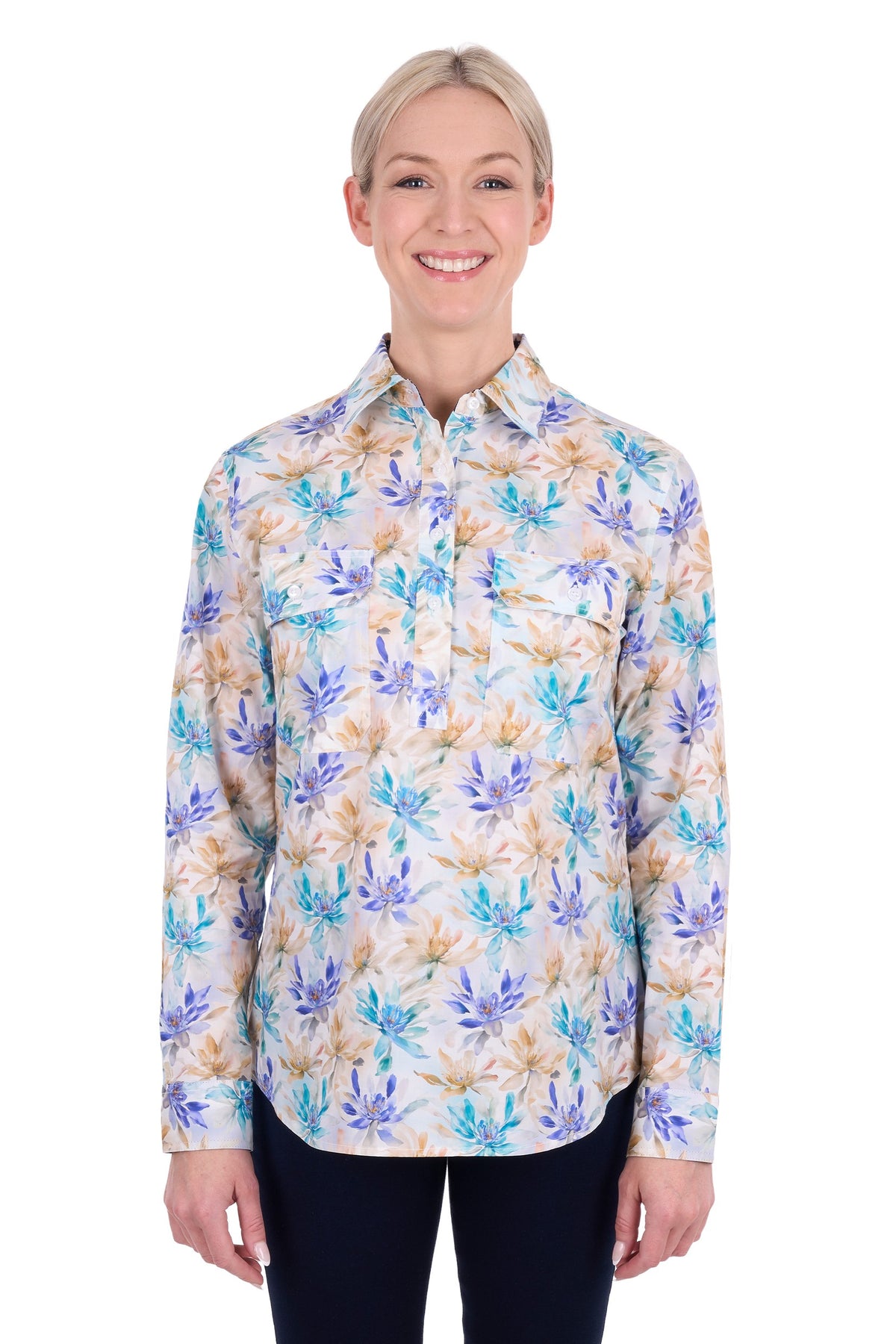 Hard Slog Women’s Meadow Half Placket L/S Shirt
