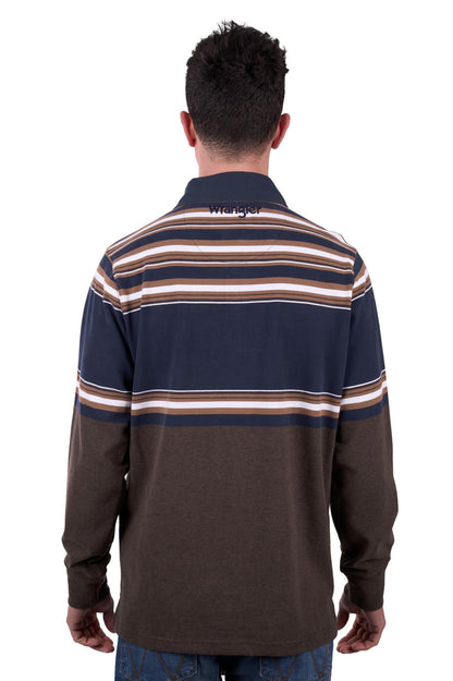 Wrangler Men's Nico Stripe Rugby