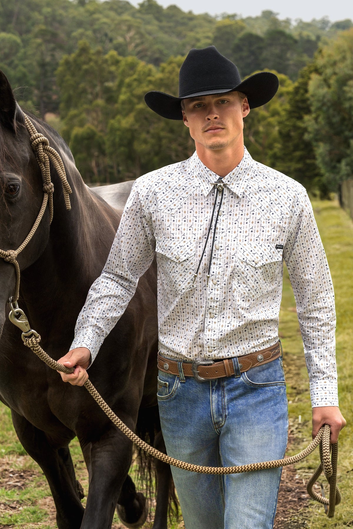 Pure Western Men’s Keith Print Western L/S Shirt