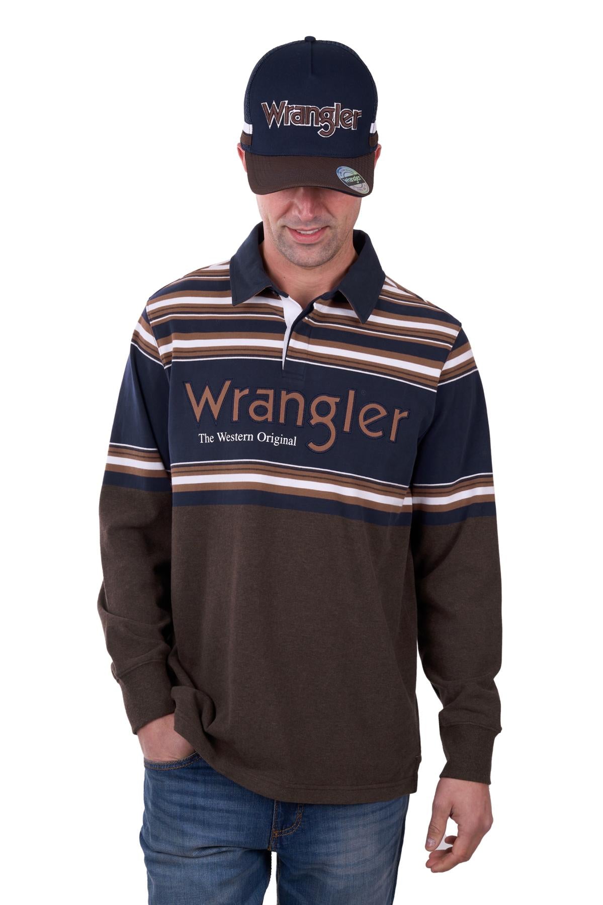 Wrangler Men's Nico Stripe Rugby