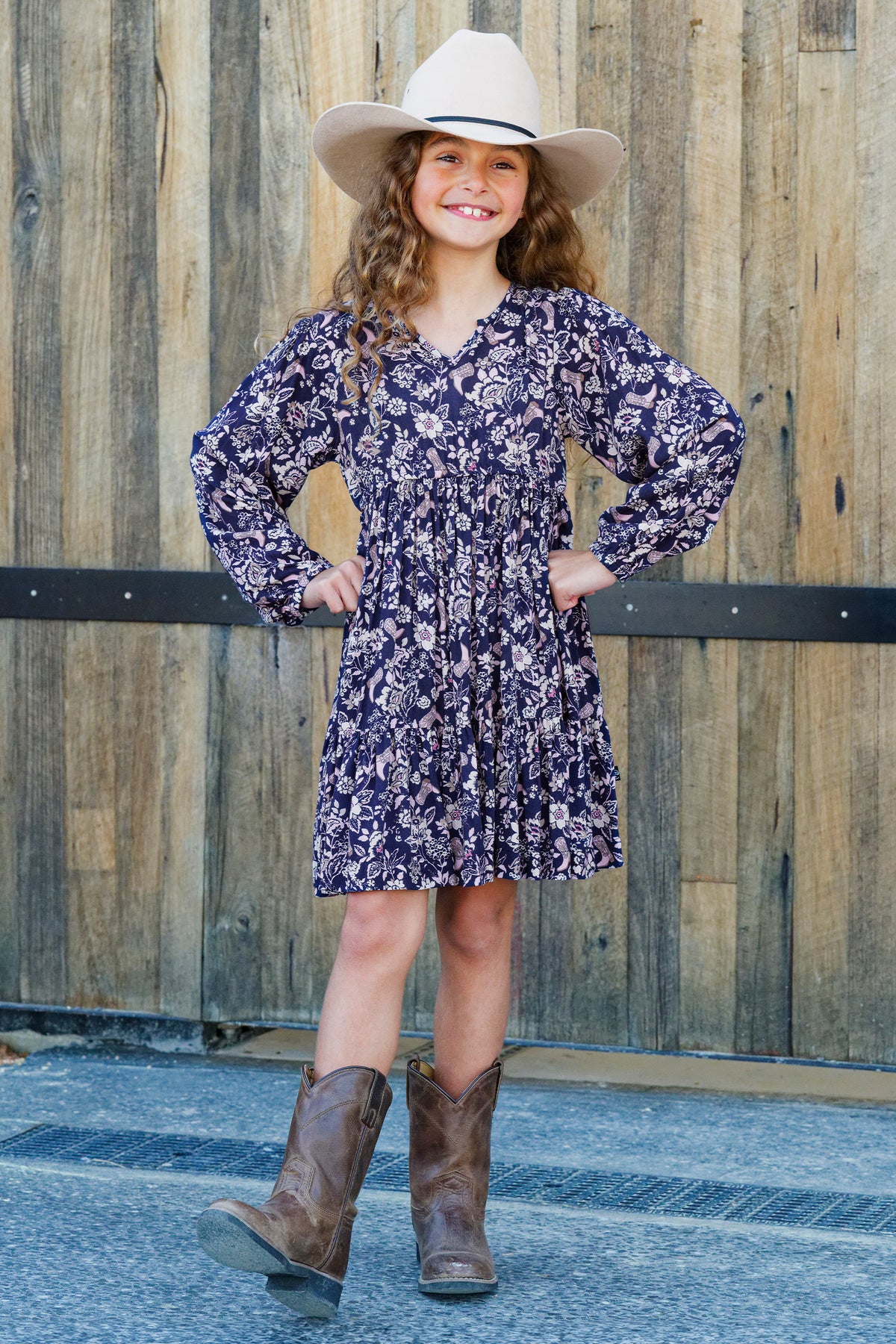 Pure Western Girls Gretel L/S Dress