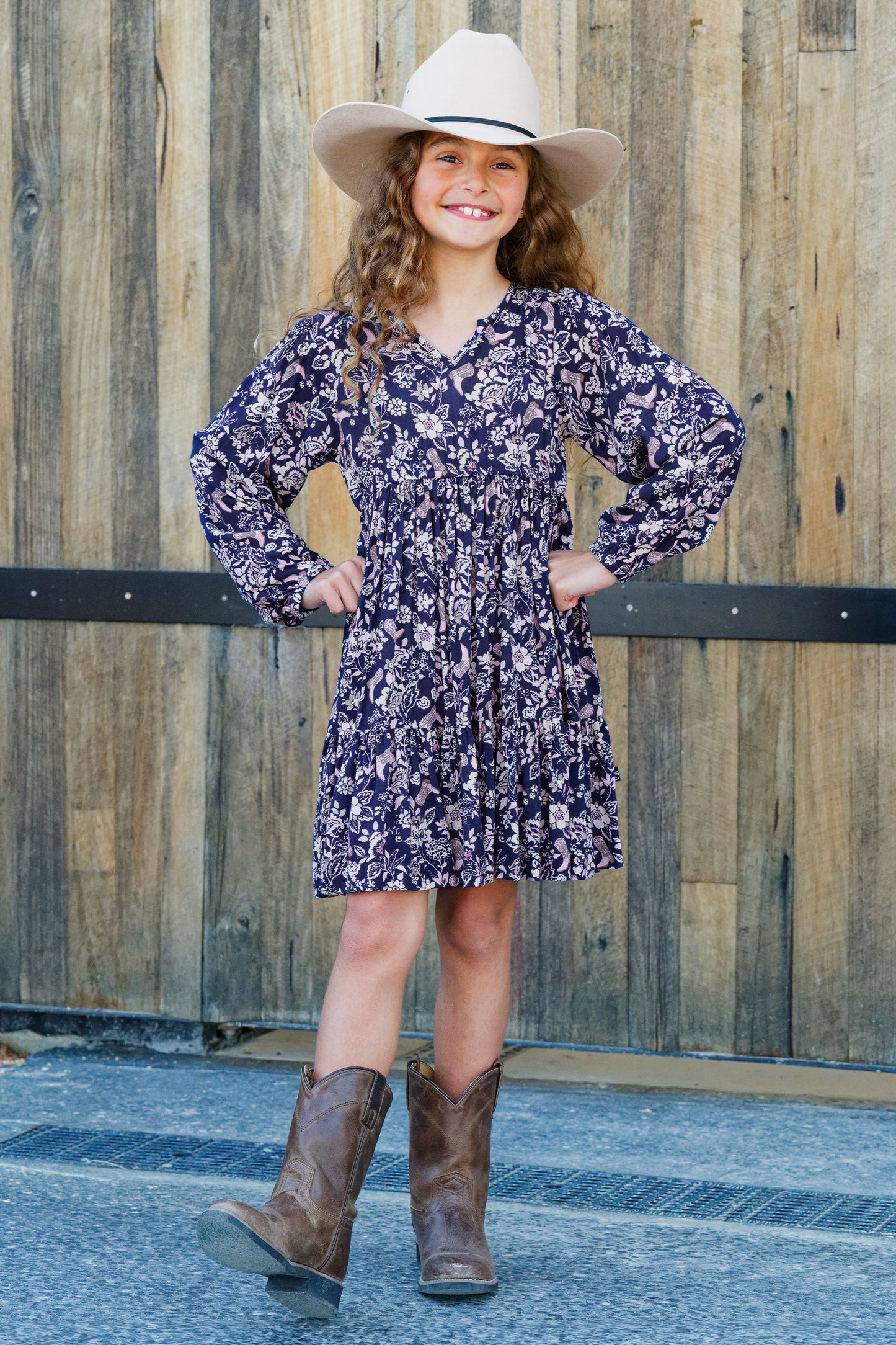 Pure Western Girls Gretel L/S Dress