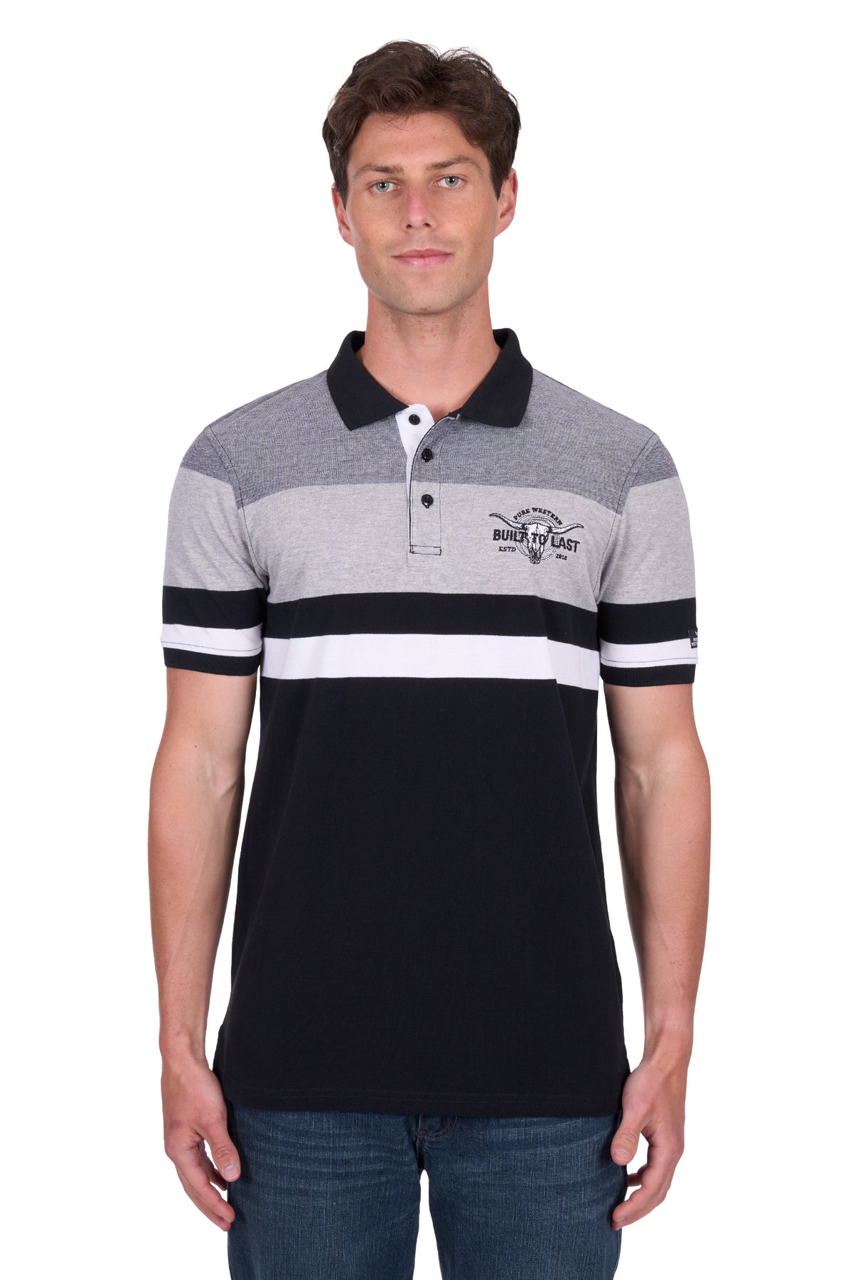 Pure Western Men's Shane Ss Polo