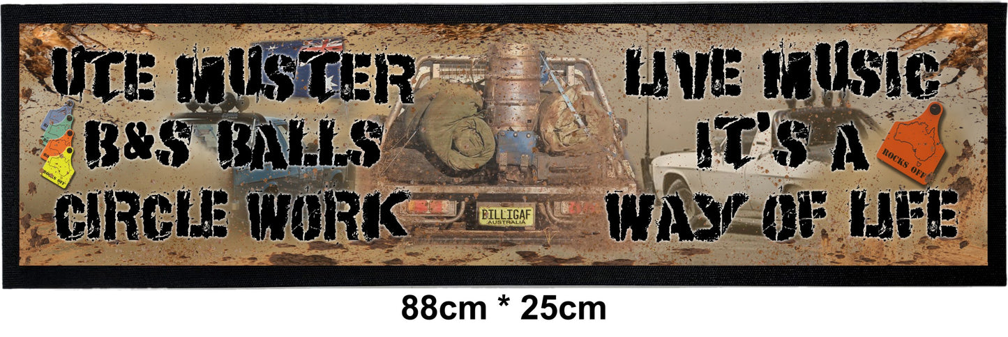 Tulmur Holdings 'Ute Muster' Bar Mat