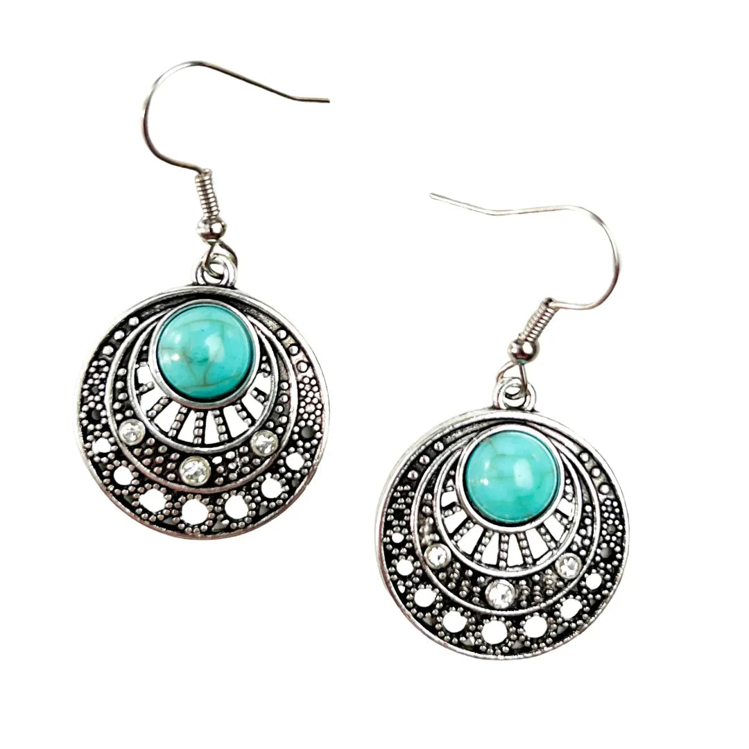 Sunbaked Lizard Western Turquoise Dangles
