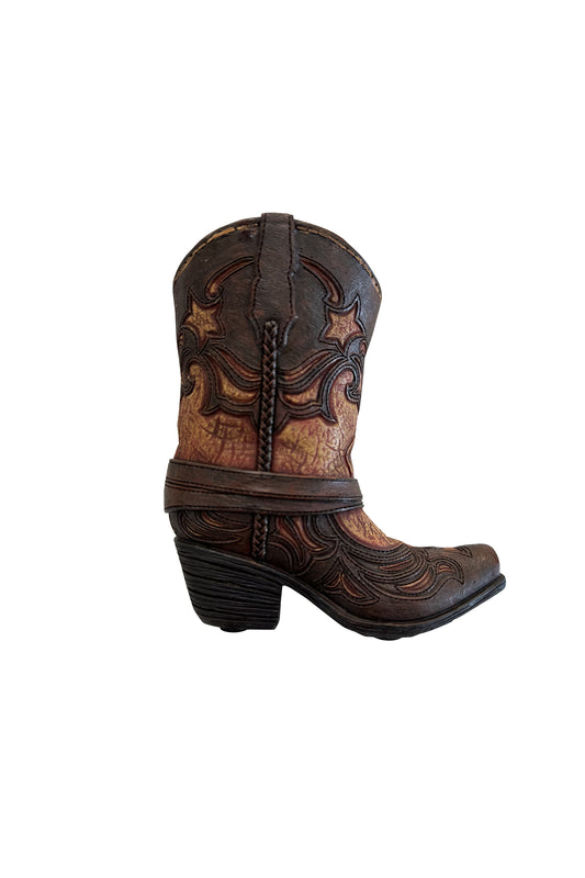 Pure Western Pencil Holder ‘Boot’ Brown