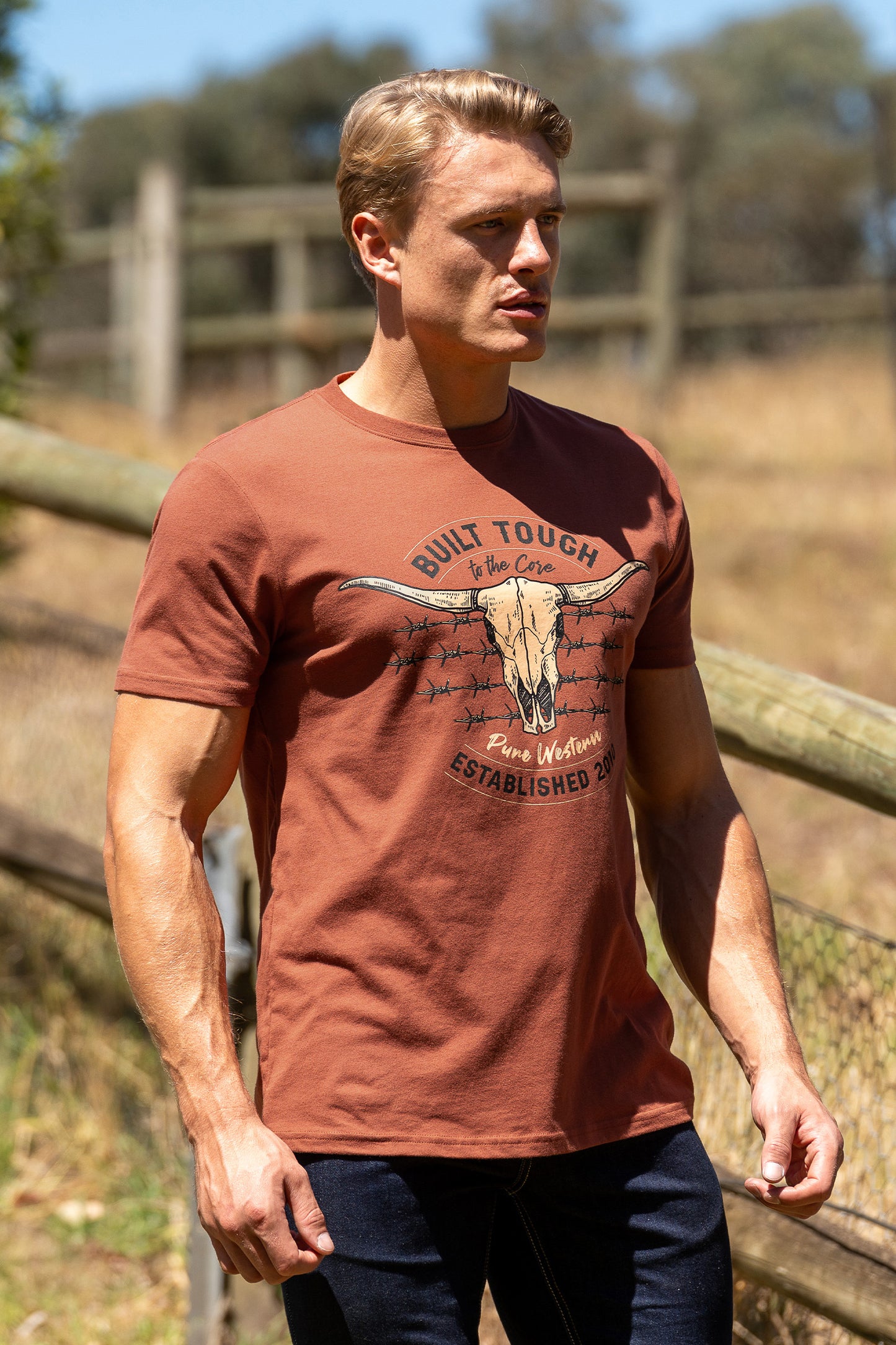 Pure Western Men's Frank Ss Tee